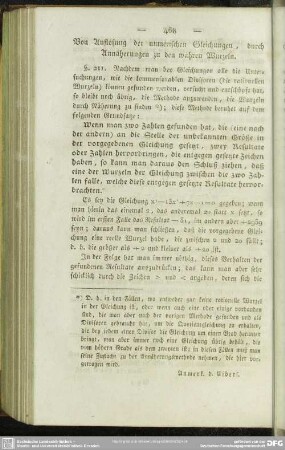 Von Auflösung der numerischen Gleichungen, durch Annäherungen zu den wahren Wurzeln