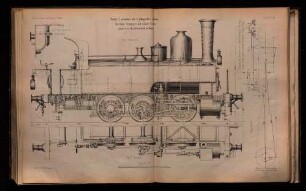 Tender-Locomotive mit 3 gekuppelten Achsen für starke Steigungen und scharfe Curven, gebaut in der Maschinenfabrik Tubize.