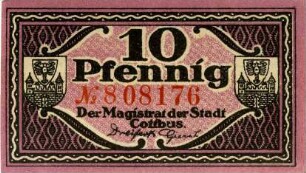 Cottbus, Stadt: 10 Pfennig