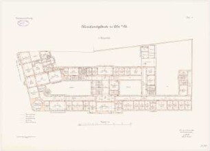 Polizeidienstgebäude, Köln: Grundriss 1. OG 1:150