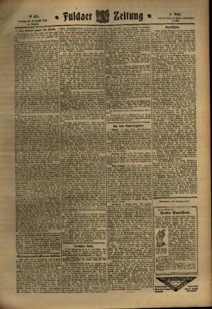 Dritte Ausgabe vom Samstag, den 13. August 1910.