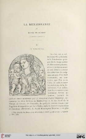2. Pér. 38.1888: La Renaissance au Musée de Berlin, 5, La sculpture