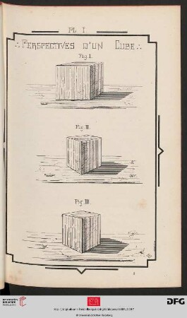 Pl. I. Perspectives d’un Cube