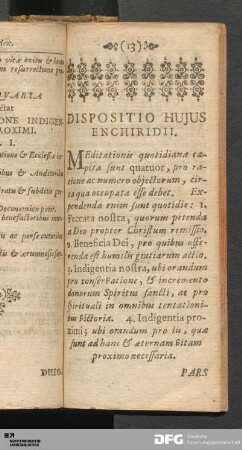 Dispositio Hujus Enchiridii.