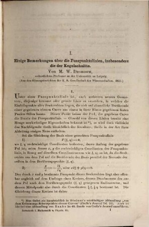 Zeitschrift für Mathematik und Physik : Organ für angewandte Mathematik. 3, 3. 1858
