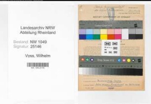 Entnazifizierung Wilhelm Voss , geb. 26.08.1912 (Verwaltungsbeamter)