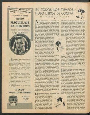 En todos los tiempos hubo libros de cocina