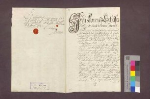 Revers des Lorenz Schäfer bei seiner Einsetzung als Kaplan des Domstifts Basel.