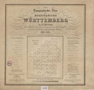 Topographischer Atlas des Koenigreichs Württemberg ; in 55 Blättern