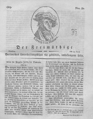 Nro. 82., Dienstag, den 25. April 1809
