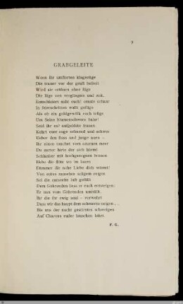 Grabgeleite / [Friedrich Gundolf]