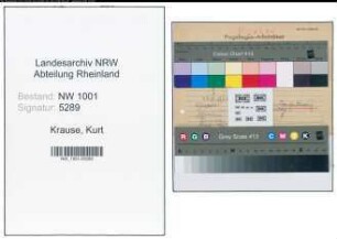 Entnazifizierung Kurt Krause, geb. 00.00.0000 ()