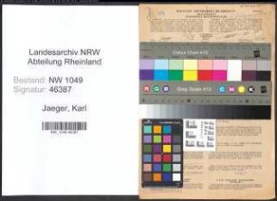 Entnazifizierung Karl Jaeger , geb. 18.08.1903 (Gewerbeoberlehrer)