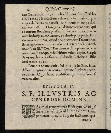 12-28, Epistola IV.-V.