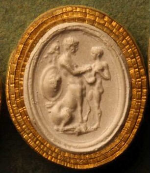 Der Kentaur Chiron mit dem jungen Achilles (Daktyliothek, Zweites Historisches Tausend)