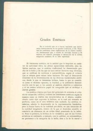 Grados estéticos