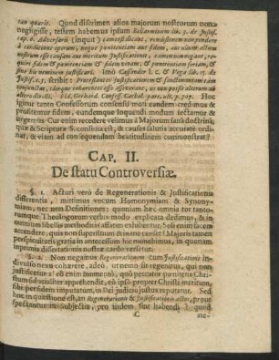 Cap. II. De statu Controversiae.