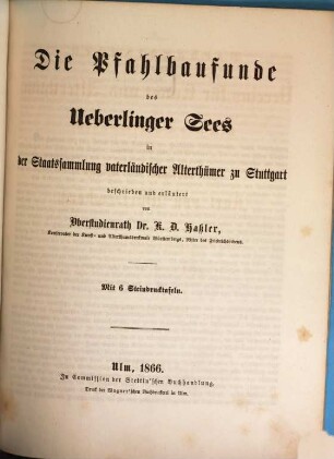 Verhandlungen des Vereins für Kunst und Alterthum in Ulm und Oberschwaben : unter dem Protektorate Sr. Königlichen Hoheit des Kronprinzen Karl von Württemberg. 17. 1866 = Folge 11