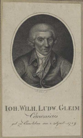 Bildnis des Ioh. Wilh. Ludw. Gleim