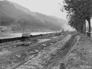 Schleuse Neckargemünd Ausheben der Baugrube