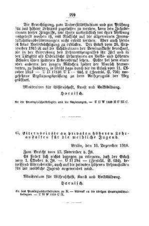 Elternbeiräte an privaten höheren Lehranstalten für die weibliche Jugend : [F. Höhere Lehranstalten für die weibliche Jugend]