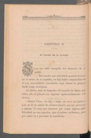 Capítulo II - Al bordo de la tumba