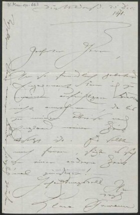 Brief an Emanuel Wirth : 25.12.1871