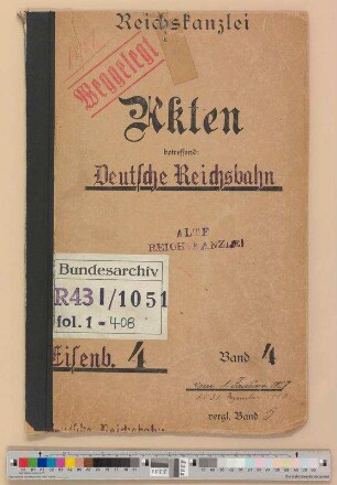 Umgestaltung des Eisenbahnverkehrswesens (Deutsche Reichsbahngesellschaft): Bd. 4