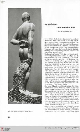 50: Der Bildhauer Fritz Wotruba, Wien