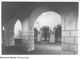 Borna. Kunigundenkirche (vor 1200, Wiederherstellung 1923/1933). Inneres nach Südost