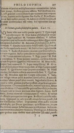 CAP VI. - Conclusio philosophicae clauis.