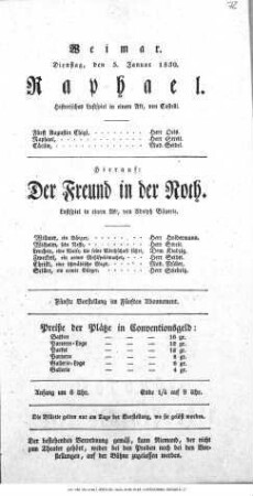 Der Freund in der Noth