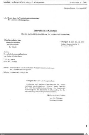 Drucksachen 5401-5700: Anträge, Anfragen, Gesetzentwürfe