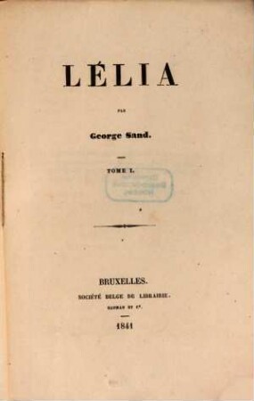 Lélia, 1