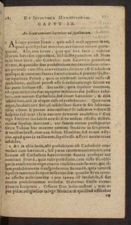 Capvt IX. An liceat comitari haereticos ad sepulturam.