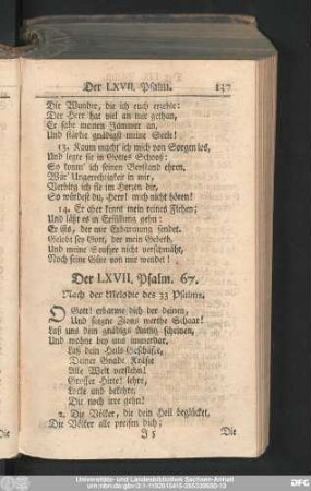 Der LXVII. Psalm. 67.