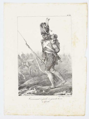 Canonnier à pied, en grande tenue, Blatt 27 der Folge "Kostüme der Kaisergarde"