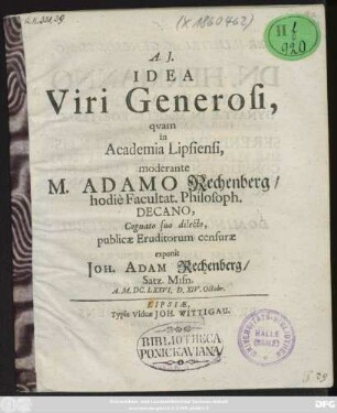 Idea Viri Generosi