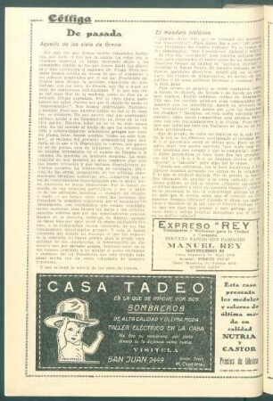 De pasada : Aquello de los siete de Grecia [y] El Mandato histórico