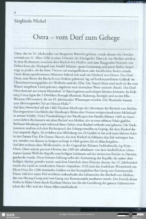 Ostra - vom Dorf zum Gehege