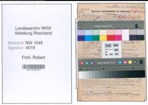 Entnazifizierung Robert Pohl , geb. 13.02.1903 (Kaufmann)
