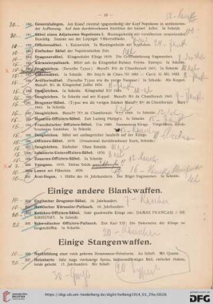 Einige andere Blankwaffen (Nr. 202-205)