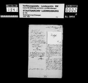 Trennung der Besitzungen des Freiherrn Eduard von Linden zu Burgberg von der Ortsmarkung Burgberg