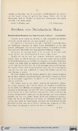 Nederlandsch Museum voor Geschiedenis en Kunst - Aanwinsten