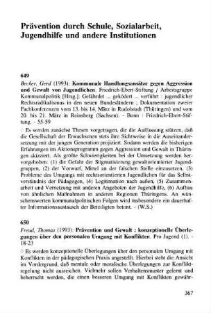 367-374, Prävention durch Schule, Sozialarbeit, Jugendhilfe und andere Institutionen