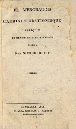Carminum orationisque reliquiae