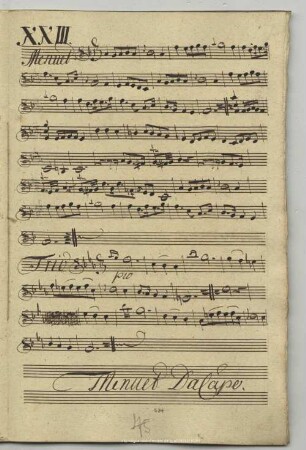 23. Anonymus, Menuette, F-Dur