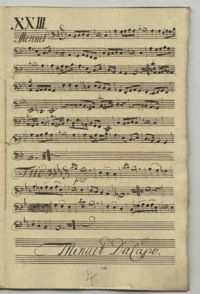 23. Anonymus, Menuette, F-Dur