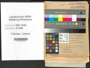 Entnazifizierung Johann Frechen , geb. 21.05.1894 (Verwaltungsangestellter)