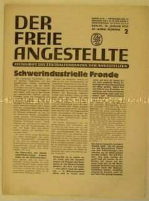 Mitteilungsblatt des Zentralverbandes der Angestellten